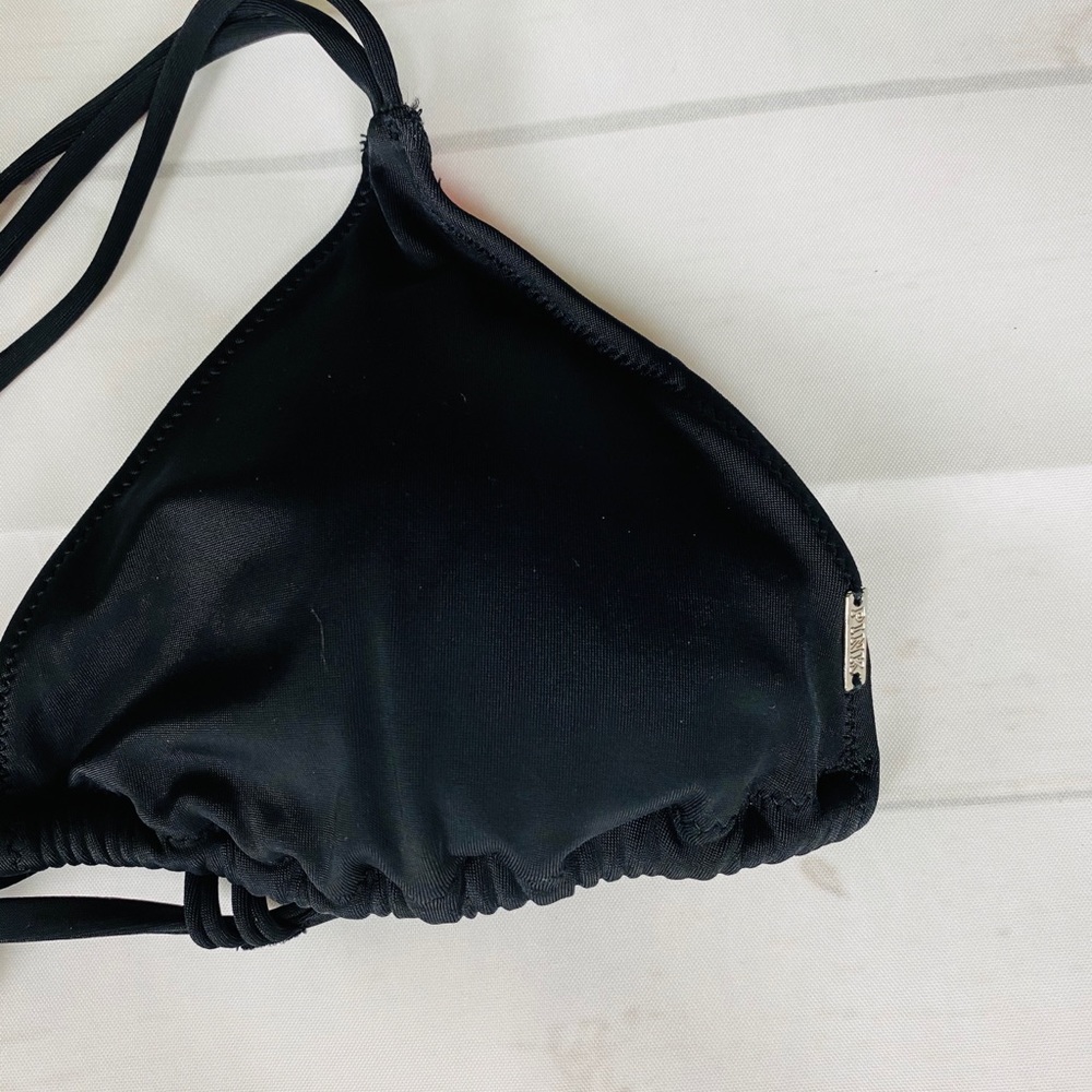 Victoria's Secret Pink Black Bikini Top S - Picture 3 of 7